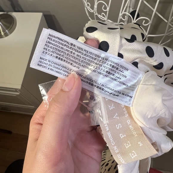 Keepsake The Label NWT Monroe Long Sleeve Black And Crème Polka Dot Top Sz M - Picture 10 of 11